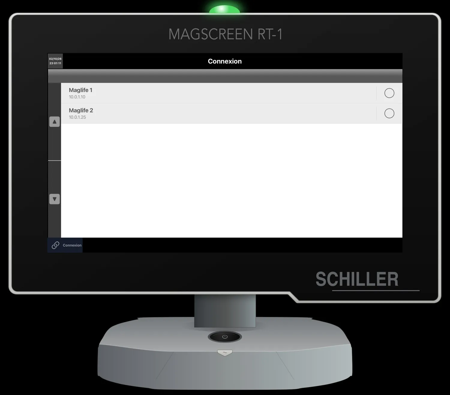 MAGSCREEN RT-1 — Écran de connexion aux moniteurs