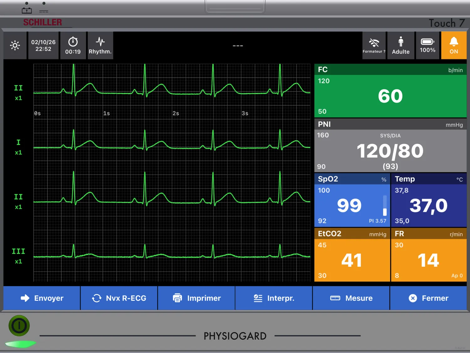 PHYSIOGARD Touch 7 — ECG 12 dérivations