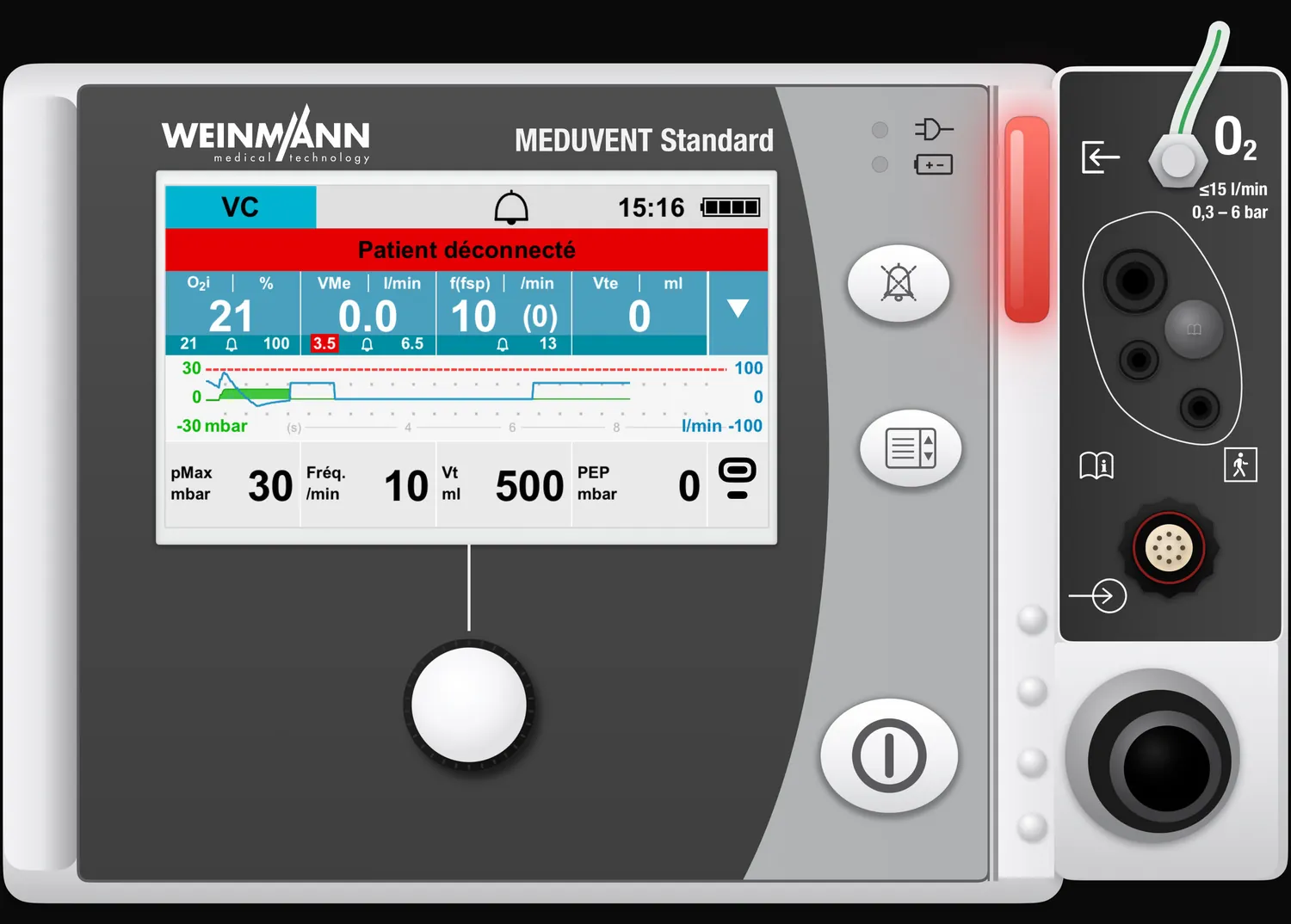 MEDUVENT Standard — Alarme de déconnexion